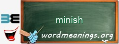 WordMeaning blackboard for minish